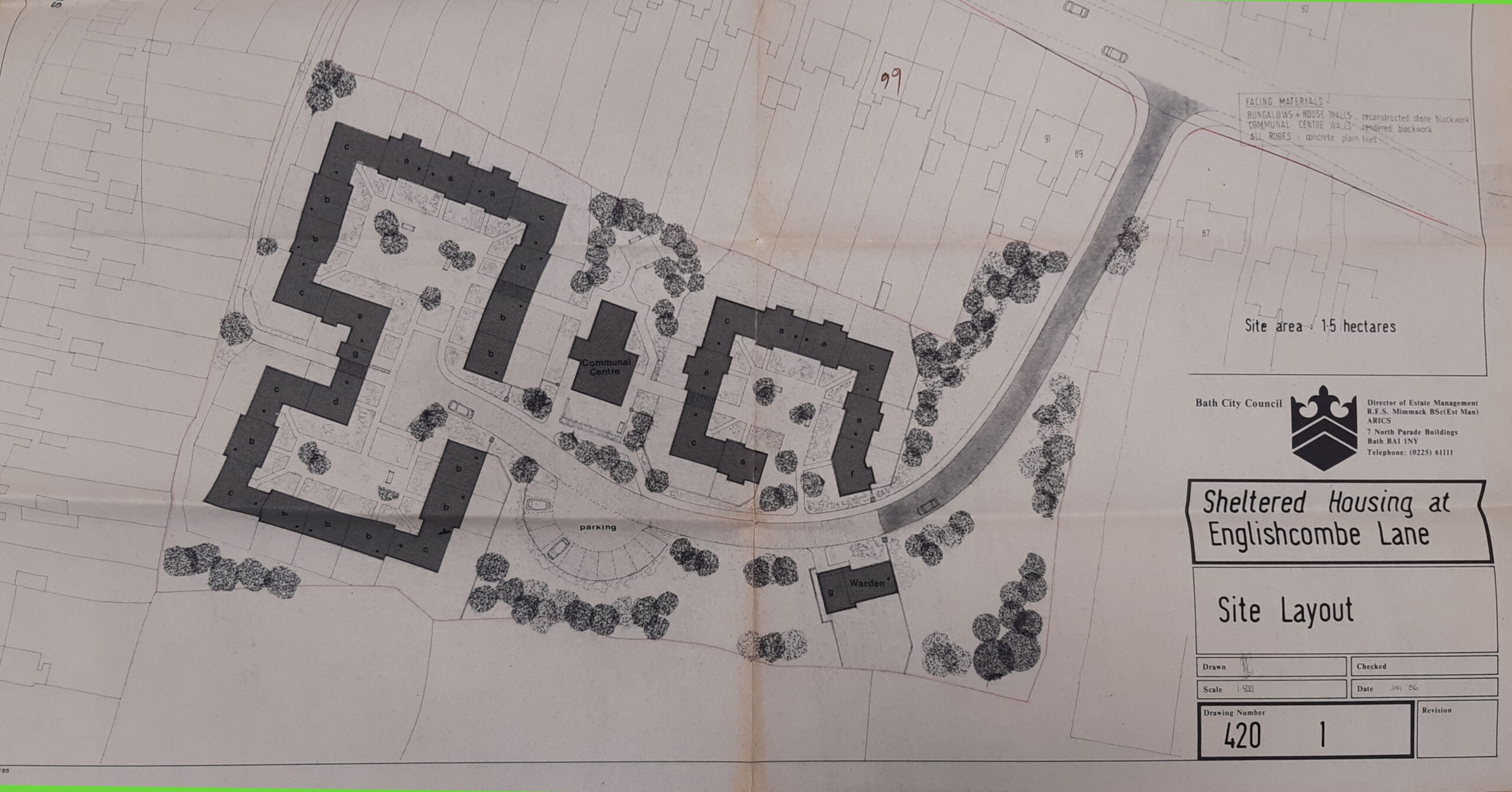 Site Plan 1986